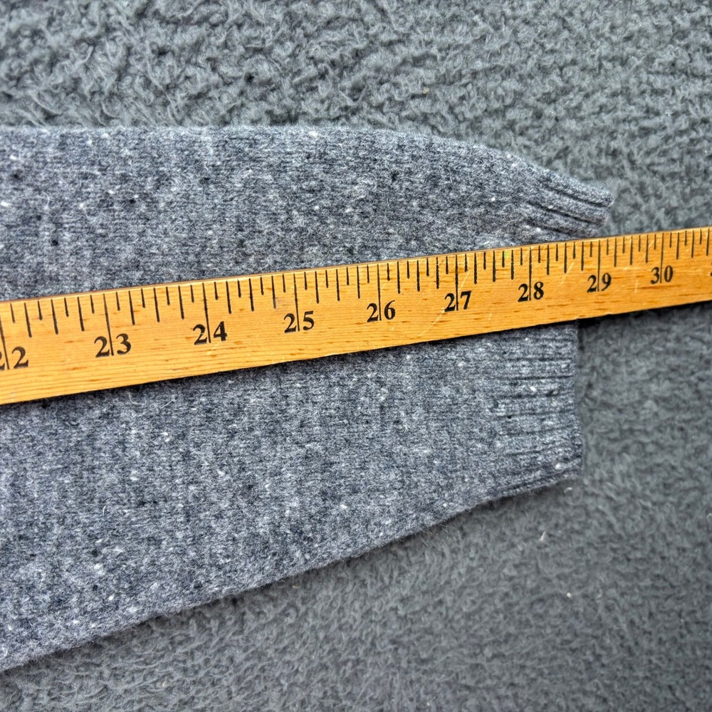 Woolrich Mens Gray Heather V Neck Long Sleeve Sweater Size L Lambswool Blend - Picture 6 of 8